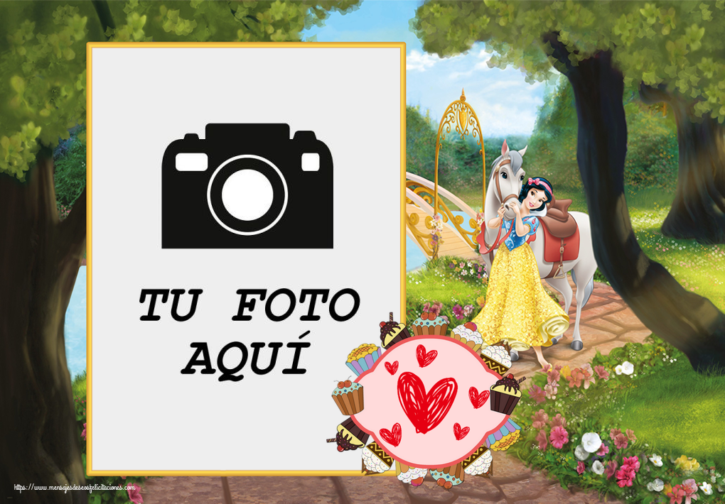 Marco De Foto Snow White Crea Felicitaciones Personalizadas Con Foto